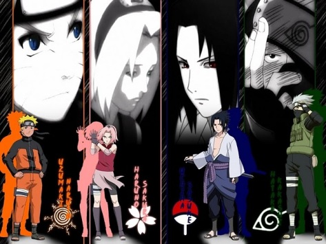 konu mankenleri: naruto-kun, sakura-chan, sasuke-kun, kakashi-sensei
